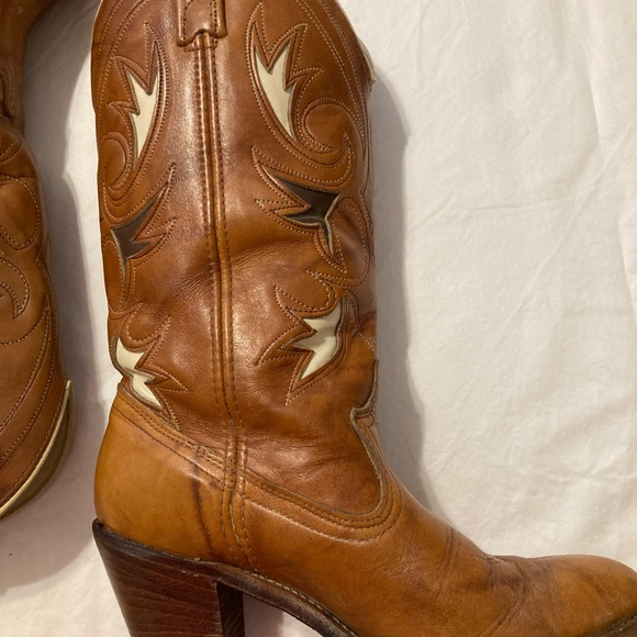 Dingo Vintage Glazed Rust Embroidered Heeled Western Boots - Picture 6 of 16